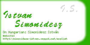 istvan simonidesz business card